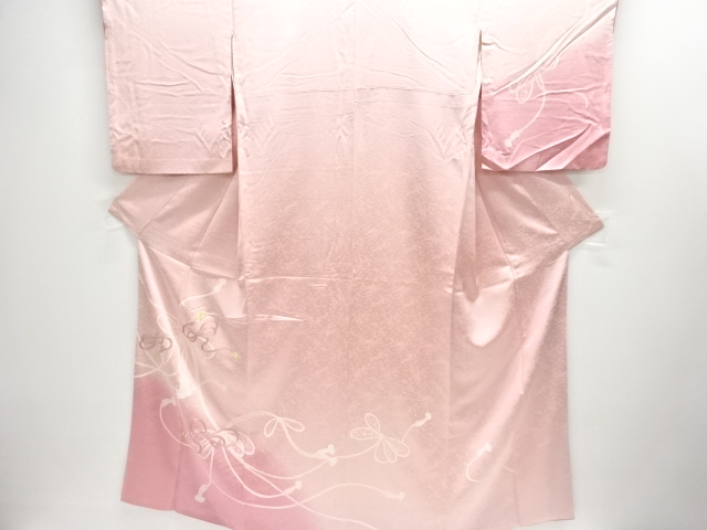 JAPANESE KIMONO / HOMONGI / EMBROIDERY / KUMIHIMO CORD PATTERN